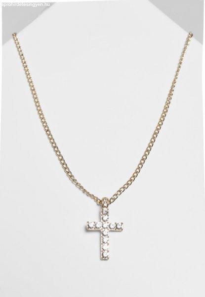 Urban Classics Diamond Cross Necklace gold