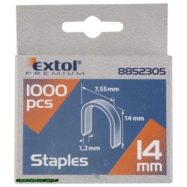 EXTOL U-szeg profi tűzőg-hez 7,55×0,52×1,2mm ; 14mm, 1000db 8852305