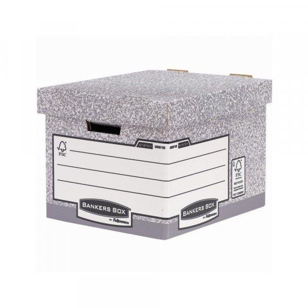 Archiváló konténer, karton, standard, Fellowes® Bankers Box System, 10
db/csomag, 