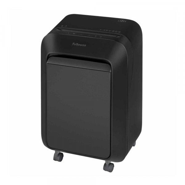 Iratmegsemmisítő, 14lap mikrokonfetti vágás 2x12mm, Fellowes® Powershred
LX211, fekete