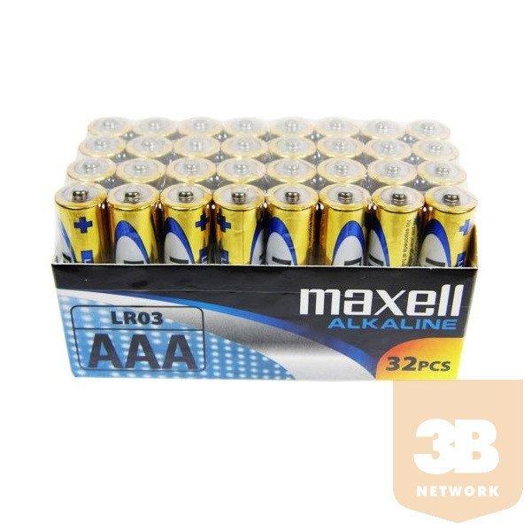 Maxell Elem - Alkáli elem, 32db AAA (LR03), 1,5V (no mercury)