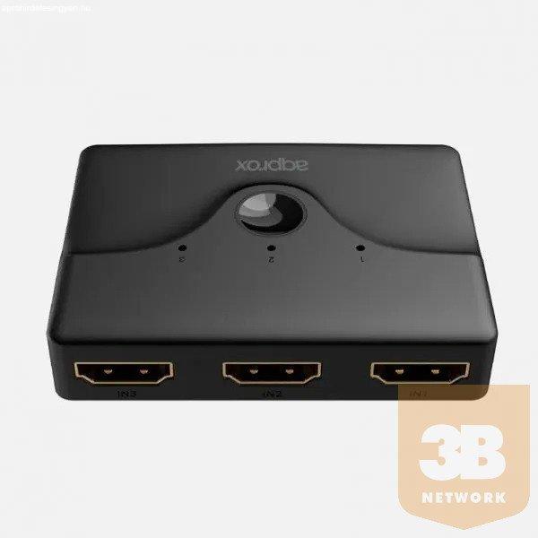 APPROX HDMI Switch - 3 portos HDMI 1.3, 1080P távirányítóval