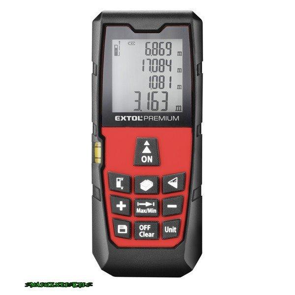 EXTOL távolságmérő, digitális lézeres; mérési tartomány: 0,05-80m,
pontosság: +/-1,5mm, 98 g 8820043