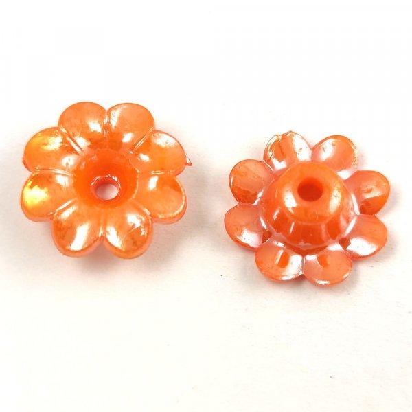 Akril virág - Tangerine - 20 x 20 x 8 mm