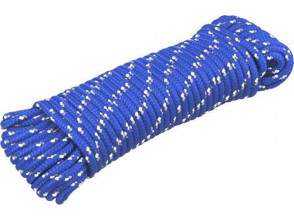 kötél, fonott, kék, 4mm×20m, PP