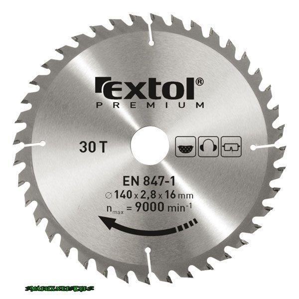 EXTOL körfűrészlap, keményfémlapkás, 184×30mm(lyuk átm), T24; 3,2mm
lapkaszélesség, max. 7000 ford/perc 8803220