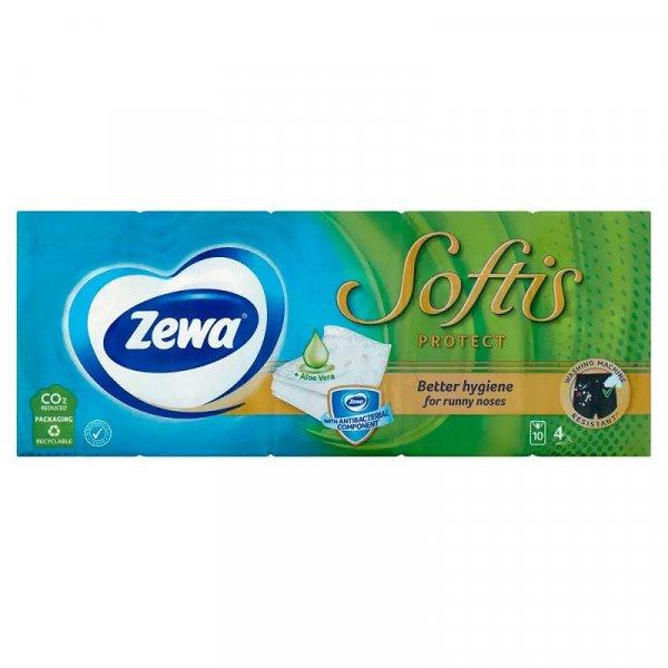 Zewa Softis 4 rét. Papírzsebkendő protect antib.10x9