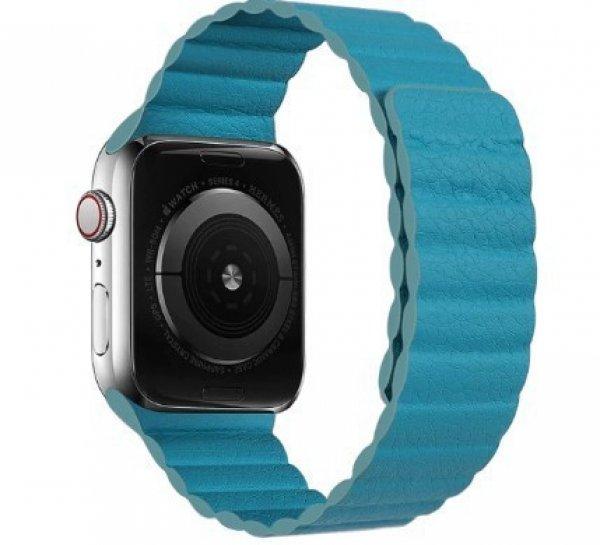 Apple Watch mágneses bőr szíj 38mm/40mm - Kék