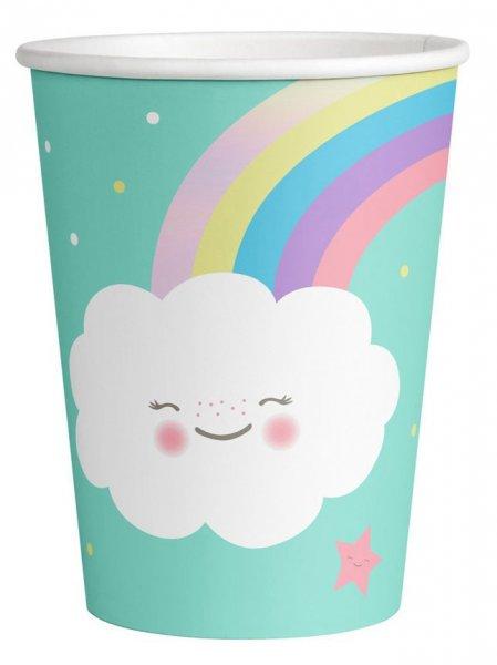 Szivárvány és Felhő Rainbow and Cloud papír pohár 8 db-os 250 ml