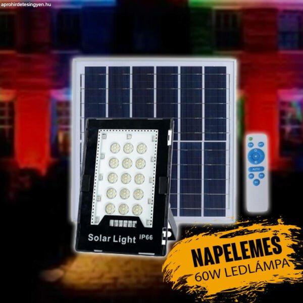 Napelemes led reflektor 60W távirányítóval