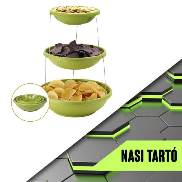 3 szintes kihajtható mágneses nasi tartó edény