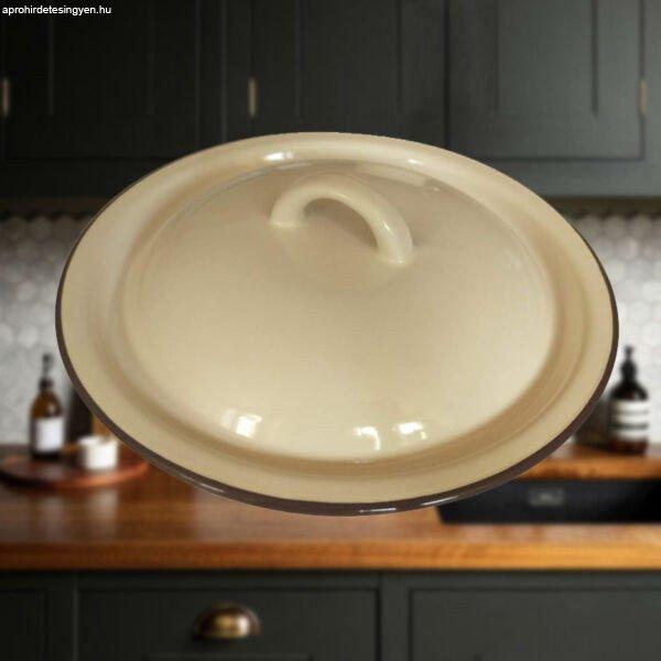 BANQUET Zománcozott fedő 20 cm bézs 13701023