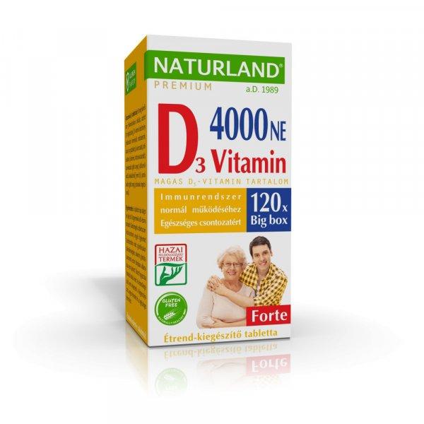 Naturland prémium d-vitamin forte tabletta 120 db
