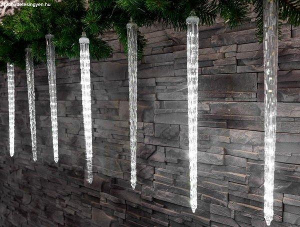 Lánc MagicHome Karácsony Icicle, 288 LED hideg fehér, 8 jégcsappal,
vízesés hatással, 230 V, 50 Hz, ,