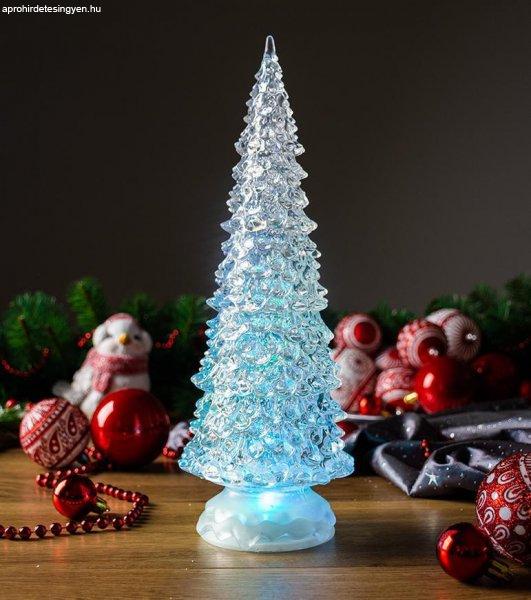MagicHome karácsonyi dekoráció, Karácsonyfa, színváltozó LED, PE, 3x AAA,
belső, 10,5 x 30 cm