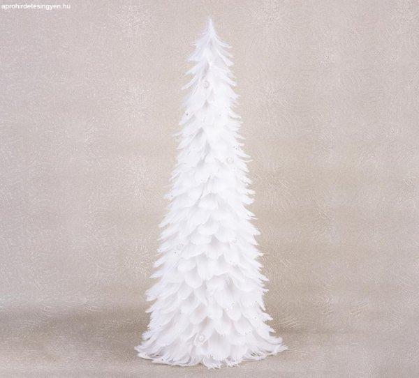 MagicHome karácsonyi dekoráció, Karácsonyfa pehelyből, fehér, 24 x 60 cm