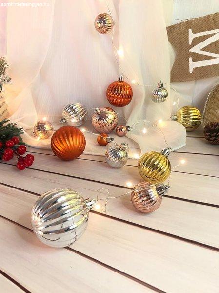 Lánc MagicHome Karácsony Ball, 20 LED meleg fehér, gömbökkel, 2x AA,
egyszerű világítás, megvilágítá