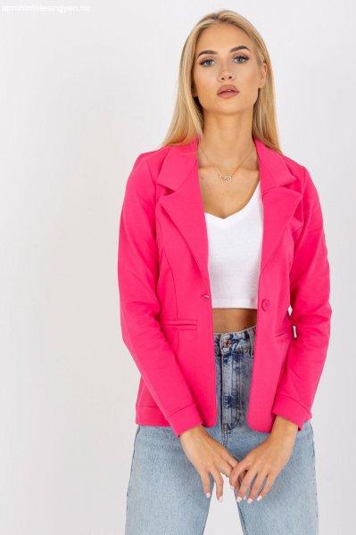 Pamut kabát gombos záródású modell 03412 neon rózsaszín