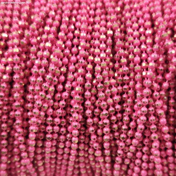 Ékszerlánc - golyós - 1.5mm - Magenta