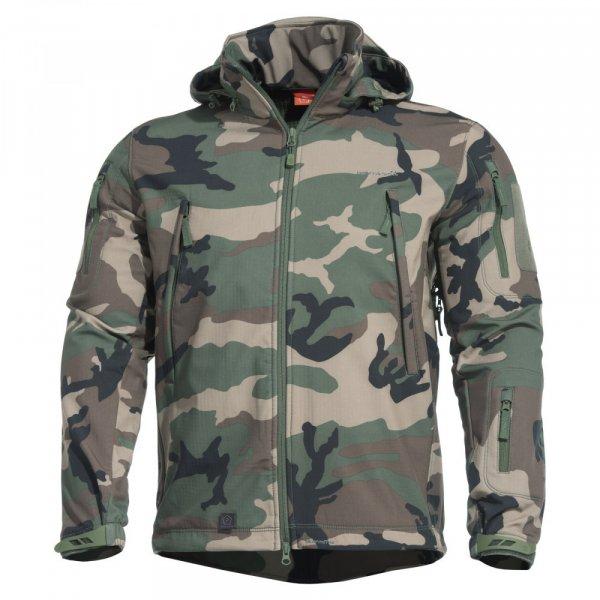 Pentagon ARTAXES Softshell terepmintás taktikai dzseki - Woodland