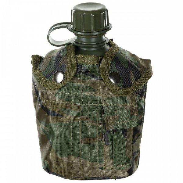 US Plastic Canteen, 1 l, cover, woodland, BPA free kulacs