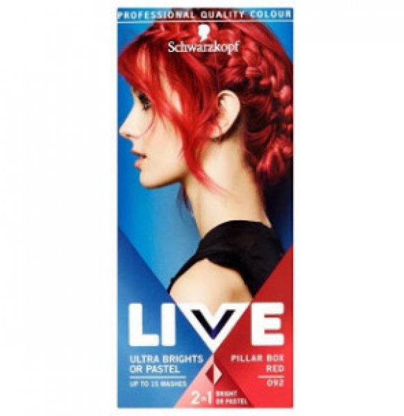 Schwarzkopf Live Color hajszínező 92 Piros