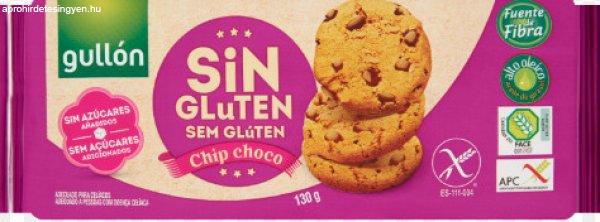 Gullon Chip Choco Glut.m. keksz 130g /12/