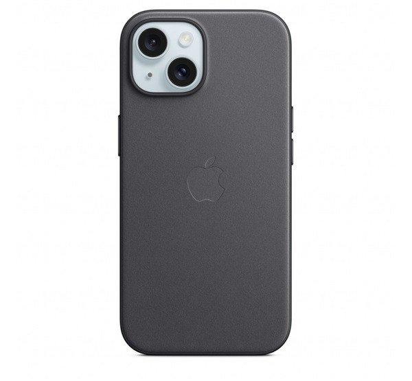 Apple iPhone 15 FineWoven-szövettok MagSafe, fekete