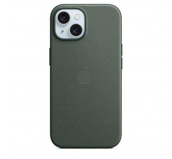 Apple iPhone 15 FineWoven-szövettok MagSafe, örökzöld