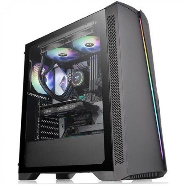 Thermaltake H350 Tempered Glass RGB táp nélküli ablakos Mid Tower
számítógépház fekete