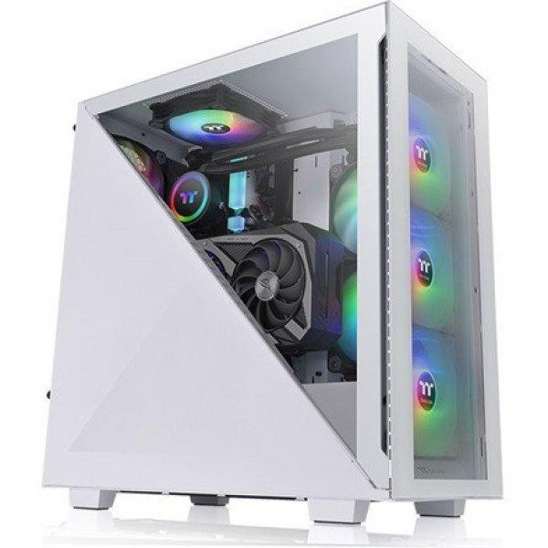 Thermaltake Divider 300 TG Snow ARGB táp nélküli ablakos Mid Tower
számítógépház fehér