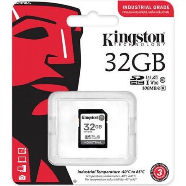 Kingston 32GB Industrial -40C to 85C UHS-1 Class10 U3 V30 A1 SDXC
memóriakártya