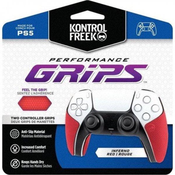 KontrolFreek Performance PS5 Soft Grips piros