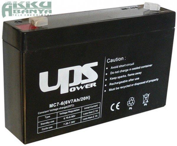 UPS POWER 6V 7Ah akkumulátor MC7-6