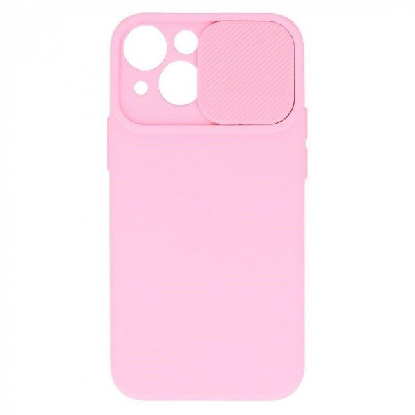 Camshield Soft - Apple iPhone 14 (6.1) por- és kameravédős szilikon tok
lightpink