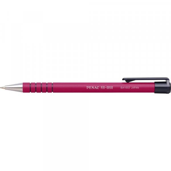 Golyóstoll 0,7mm, piros test, Penac RB085B, írásszín piros