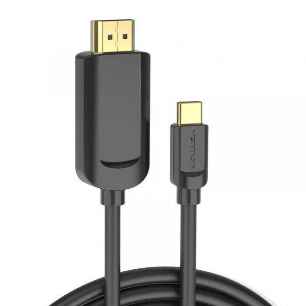 Szellőztetési USB-C-HDMI kábel, CGUBG, 1,5 m (fekete)