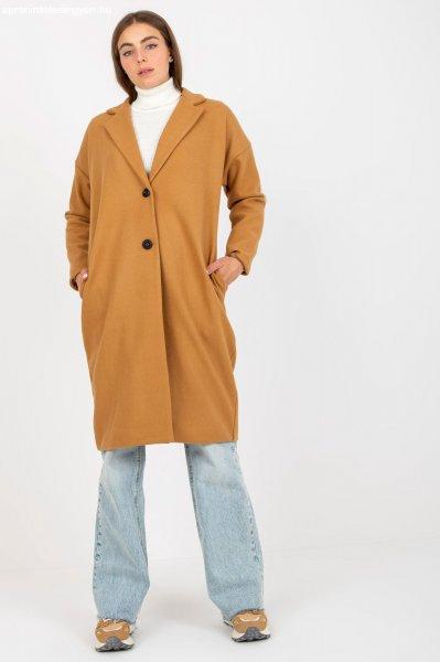 Női zsebes kabát, 98115-ös modell, teve színű