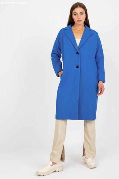 Női zsebes kabát, modell 98115, farmer színű