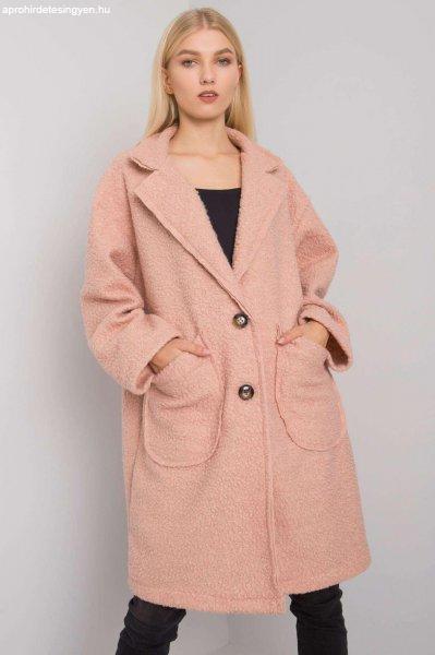 Bedford női kabát zsebekkel, rózsaszín