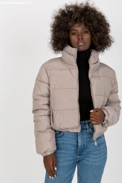 Iseline világosszürke rövid téli kabát