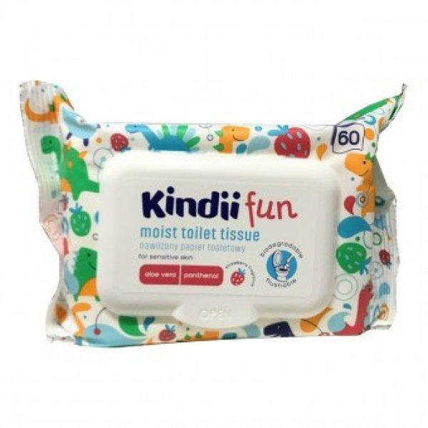 Cleanic Kindii kids toalettpapír nedves törlőkendő 60db Bio.lebomló