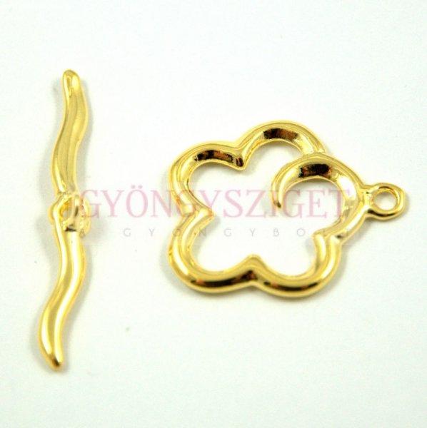 T-kapocs - szív - arany színű - 21 x 13 mm