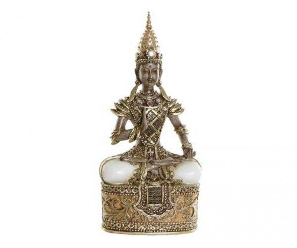 Díszes Buddha Figura Arany-Barna