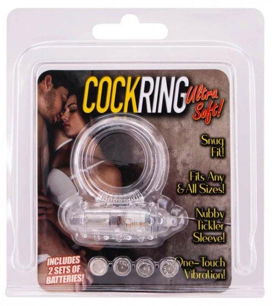  Cockring Silicone Vibrating Clear 