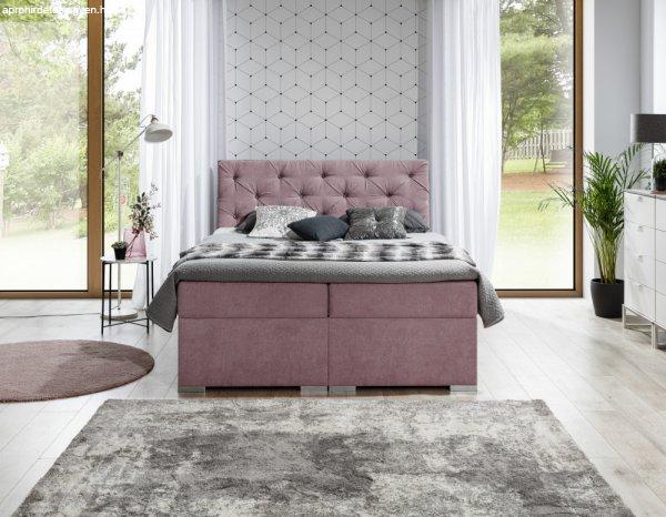 Balvin 160x200 boxspring ágy matraccal rózsaszín