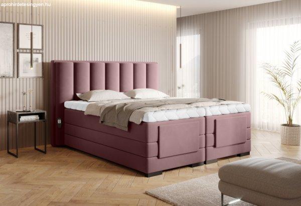 Veros 180x200 boxspring ágy matraccal rózsaszín