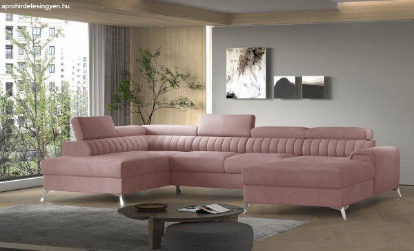 Lacante ágyfunkciós U alakú ülőgarnitúra balos rózsaszín