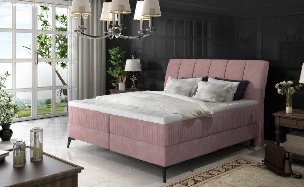 Aderito 160x200 boxspring ágy matraccal rózsaszín