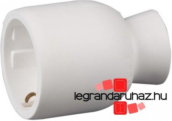 Legrand 2P+F földelt, hátsó bekötésű műanyag csatlakozóaljzat, fehér,
Legrand 050317